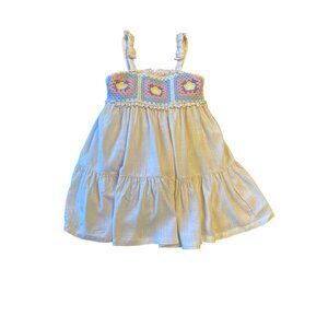 Haute Hippie Bohemian Kids Dress Size 6 Crochet Bodice Cottage Summer